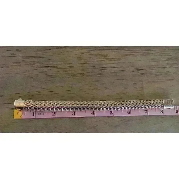 John Hardy 925 Sterling Silver Pave Diamond 12mm Classic Chain Bracelet - Picture 10 of 10